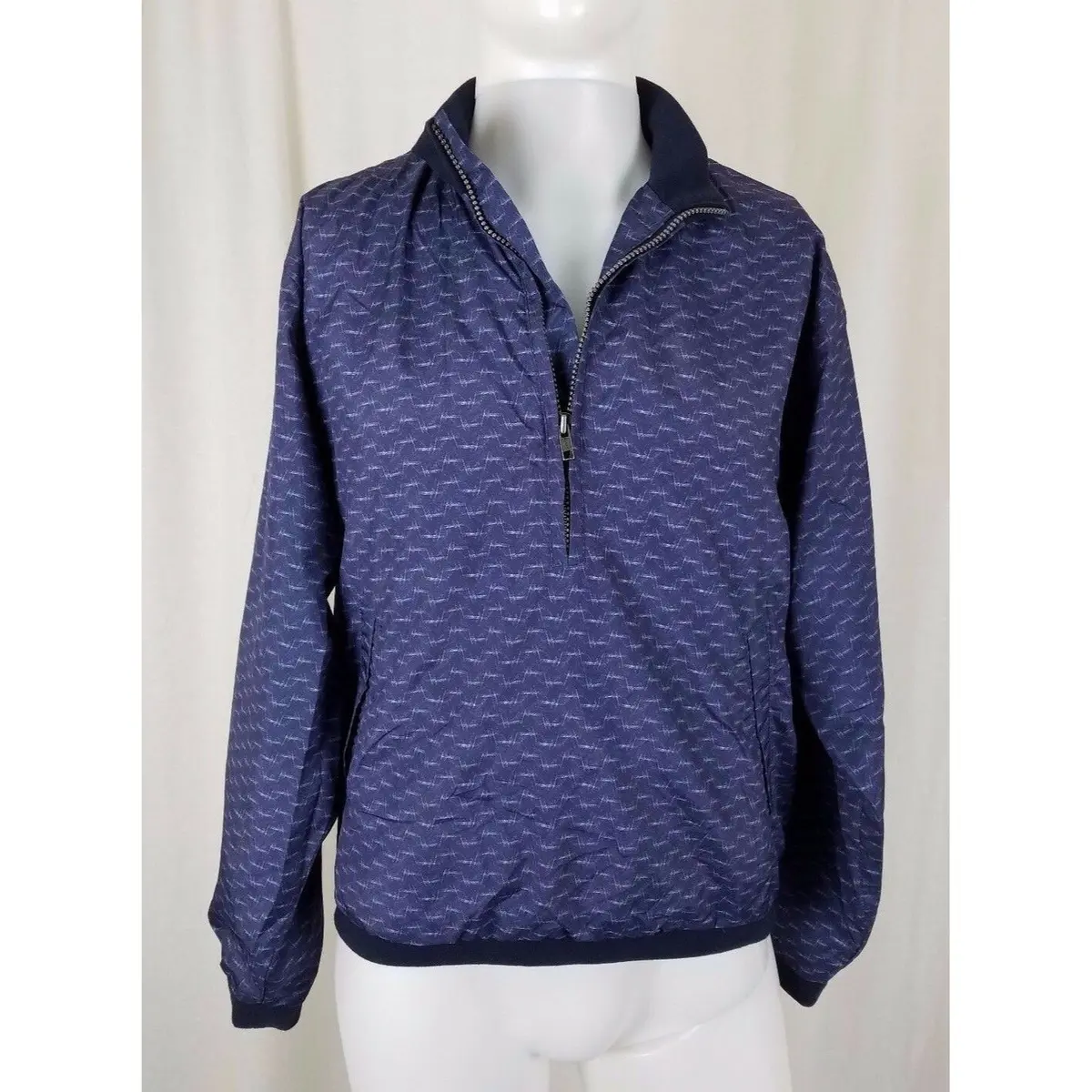 Sunice Golf 1/4 Zip Lightweight Blue Pullover Windbreaker Rain Jacket Mens S 1