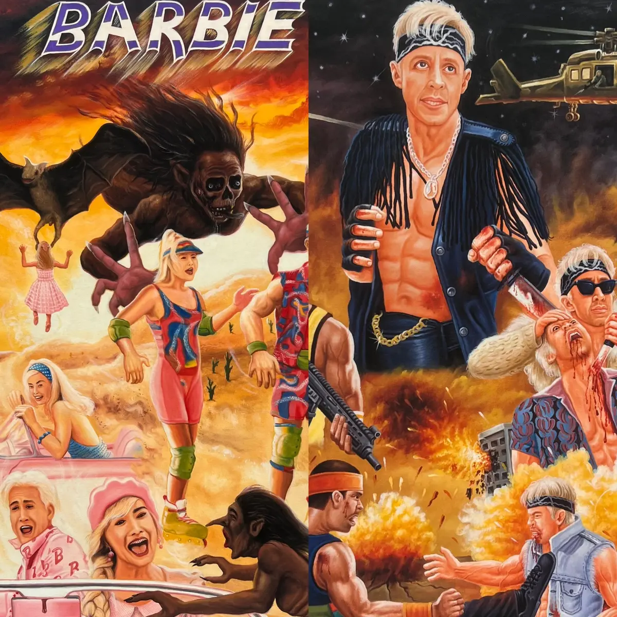 Barbie And Her Demons - Set Of 2 Limited Edition Archival Giclée Prints From Static Medium Stoger & Mr. Nana Agyq 1