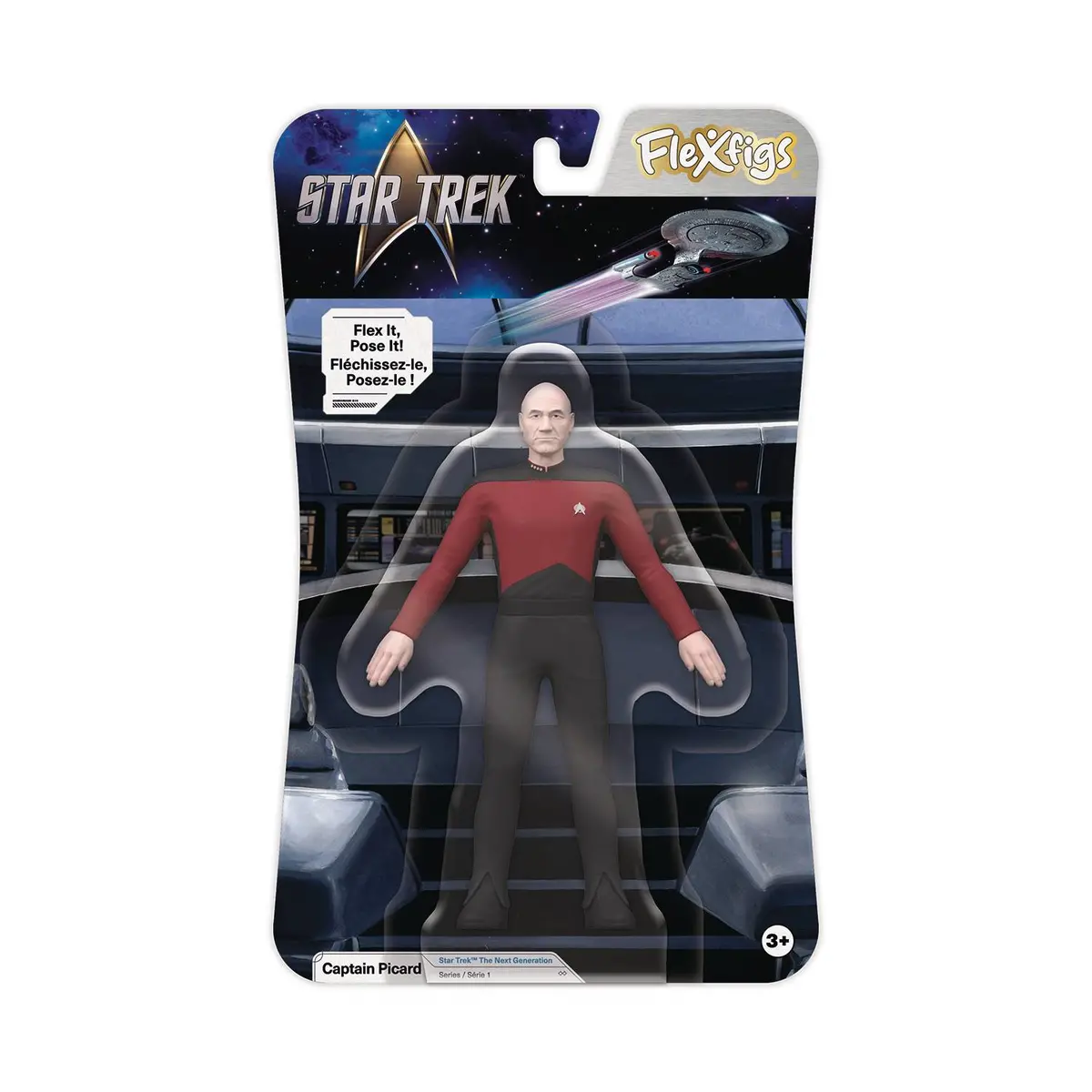Flexfigs - Star Trek: The Next Generation - Captain Jean-Luc Picard 4.5-Inch Bendable Figure (55031) Low Stock 1