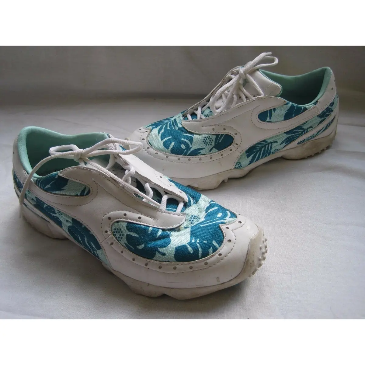Puma Hawaiian Island Hibiscus Leaf Leather Golf Shoes Sneakers Womens 8.5 Floral 1
