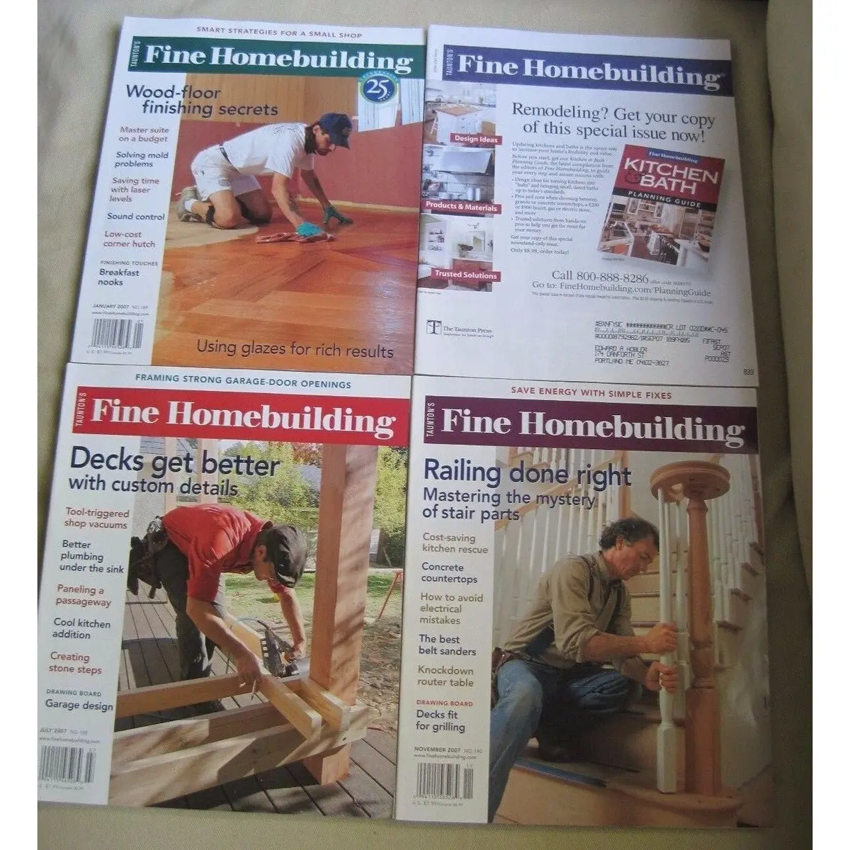 Fine Homebuilding Back Issues Magazines Lot Of 4 2007 Diy Home Remodeling 1