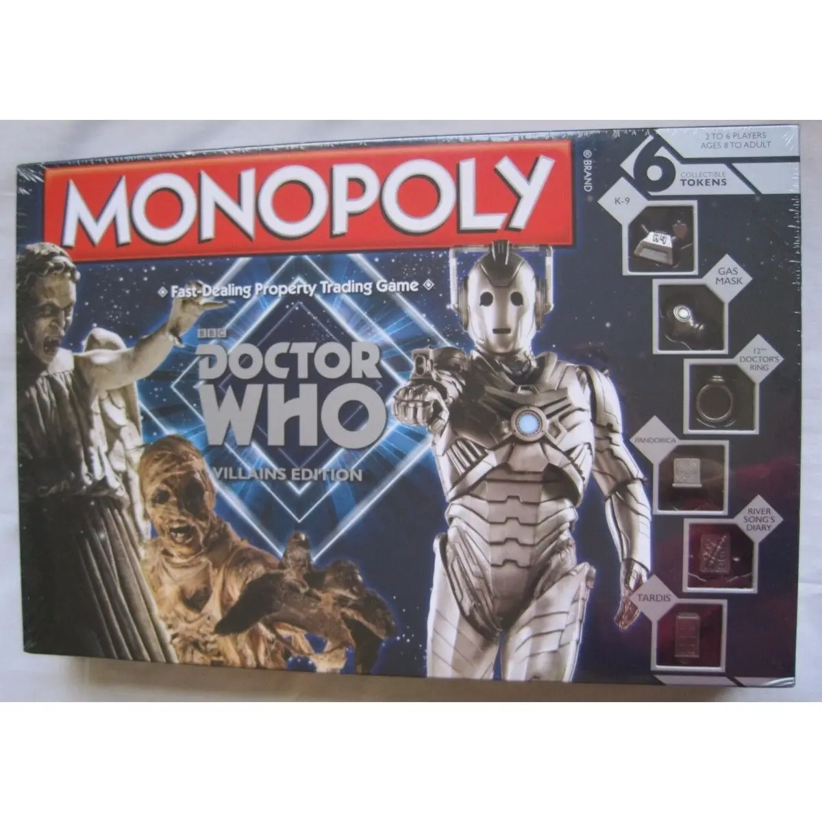 New Monopoly Bbc Doctor Who Villains Edition Board Game 6 Collectible Tokens 1