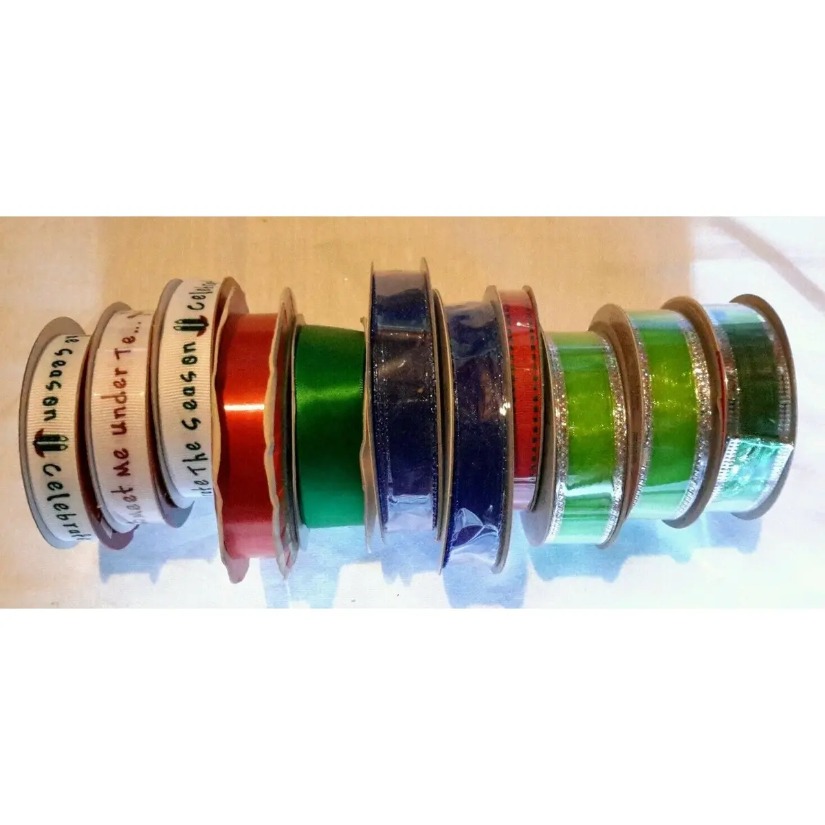 Lot Of 11 Holiday Time Inspirations Christmas Ribbon Crafts Some Vinage 1