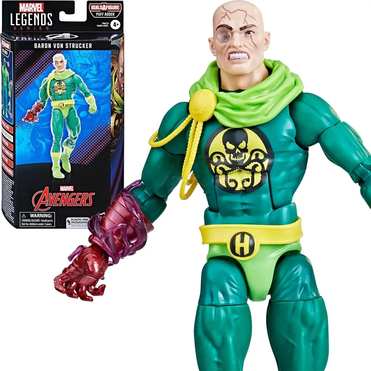 Marvel Legends Series - Avengers (Puff Adder Baf) Baron Von Strucker Figure Action Figure (F6613) Low Stock 1