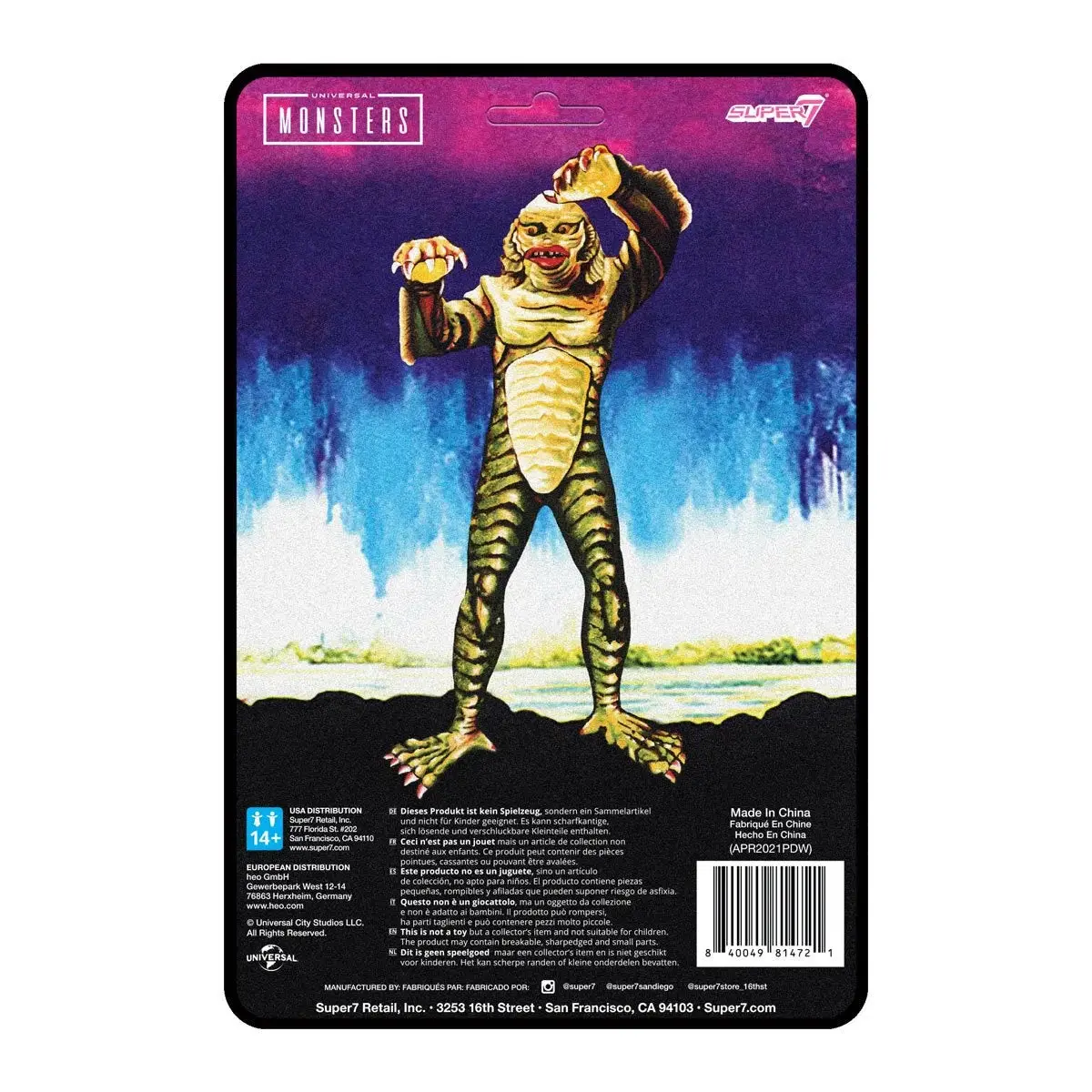 Super7 Reaction Figures - Universal Monsters - Creature From The Black Lagoon (Wide) Figure (81472) Low Stock 2
