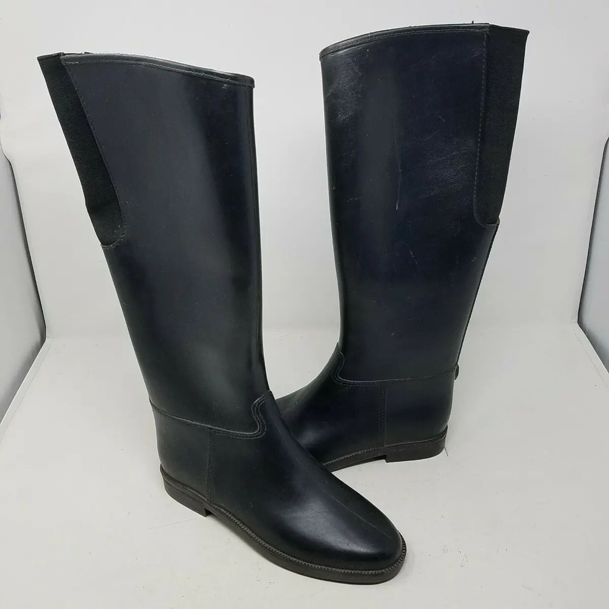 Cadett Tall Black Knee High Riding Boots Equestrian Womens 8 Israel All Weather 1