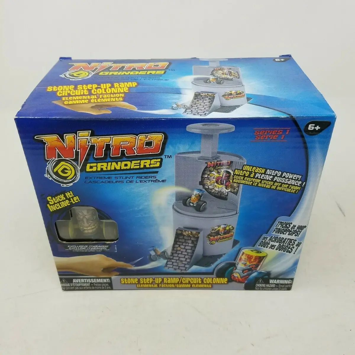 Nitro Grinders Extreme Stunt Riders Stone Step Up Ramp Series 1 Elementals 1