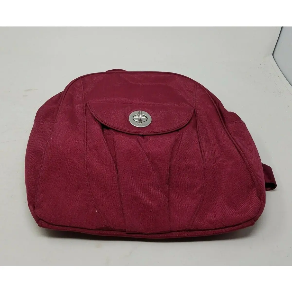Factory Sample Baggallini Darlington Backpack Berry With Mango Silver Hardware 1