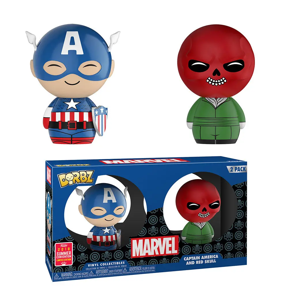 Funko Dorbz - Marvel - Captain America And Red Skull Summer Con 2018 Vinyl Figures 2-Pack (31352) Low Stock 1