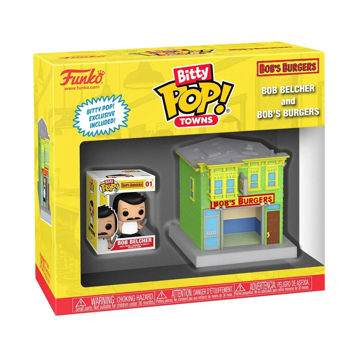Funko Bitty Pop! Towns - Bob'S Burgers - Bob Belcher And Bob'S Burgers Vinyl Figures (83641) Sold Out 1