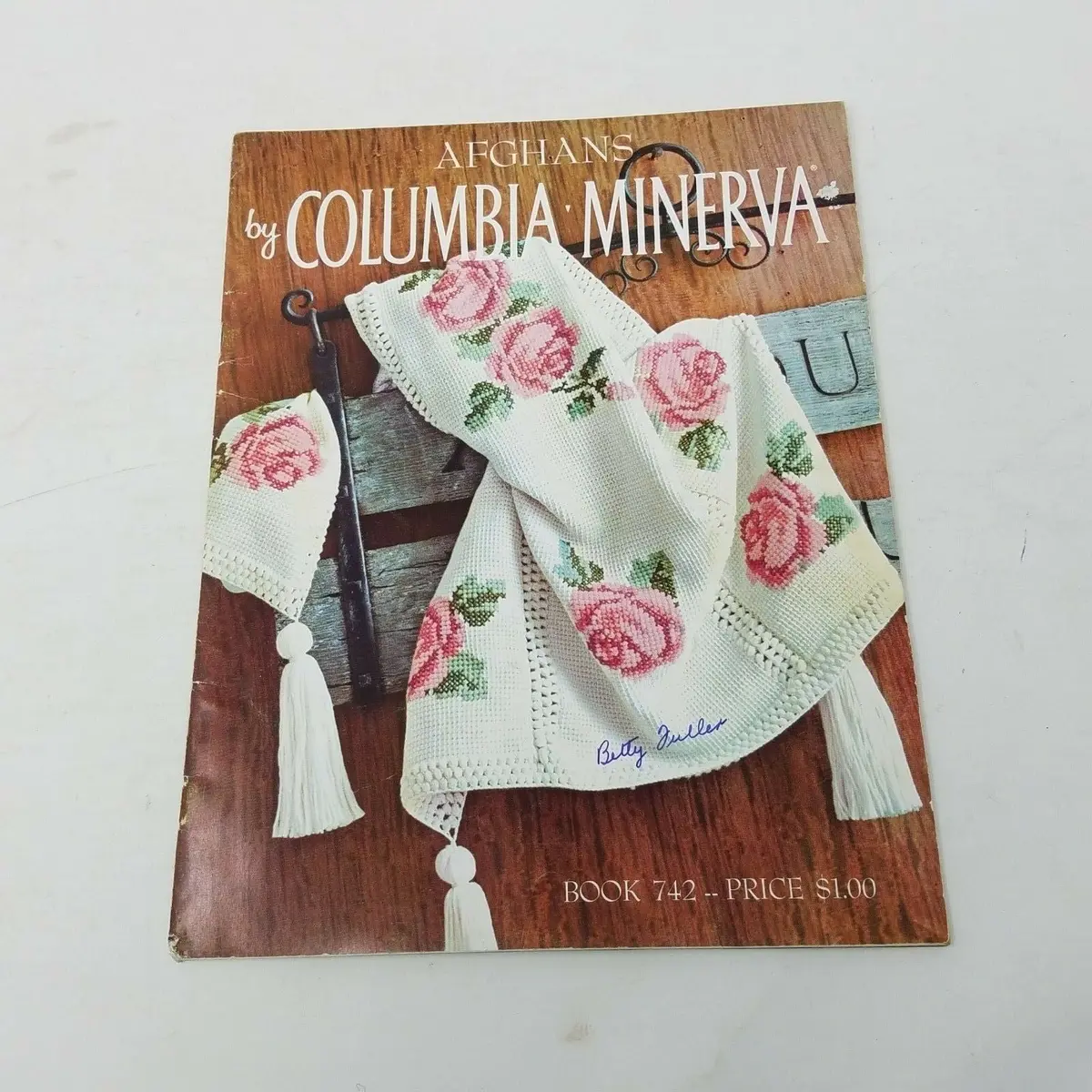 Vintage Afghans By Columbia Minerva Pattern Books 742 Knit Crochet Patterns 1