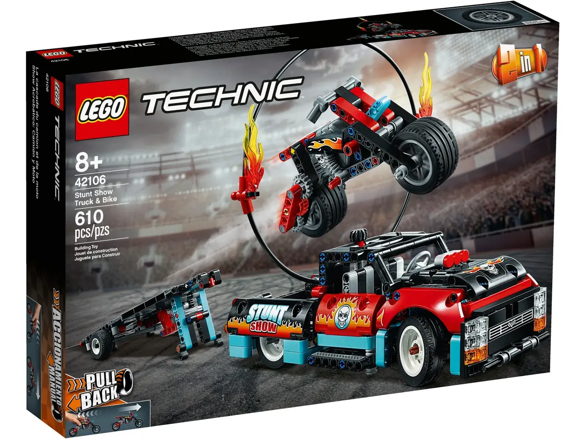 Lego Technic - Stunt Show Truck & Bike (42106) Building Toy Last One! 1