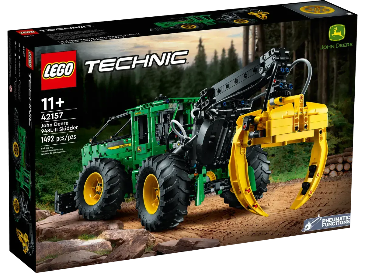 Lego Technic - John Deere 948L-Ii Skidder (With Pneumatic Functions) - Retired Building Toy (42157) Low Stock 1