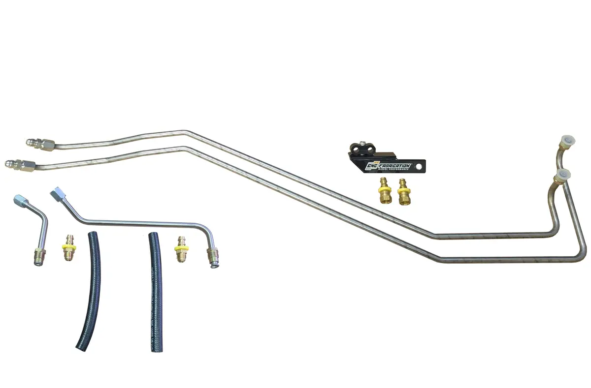 98.5-03 7.3L Cnc Fab Zf6 Transmission Cooler Line Kit W/ 3/8" Barbs - 425008 1