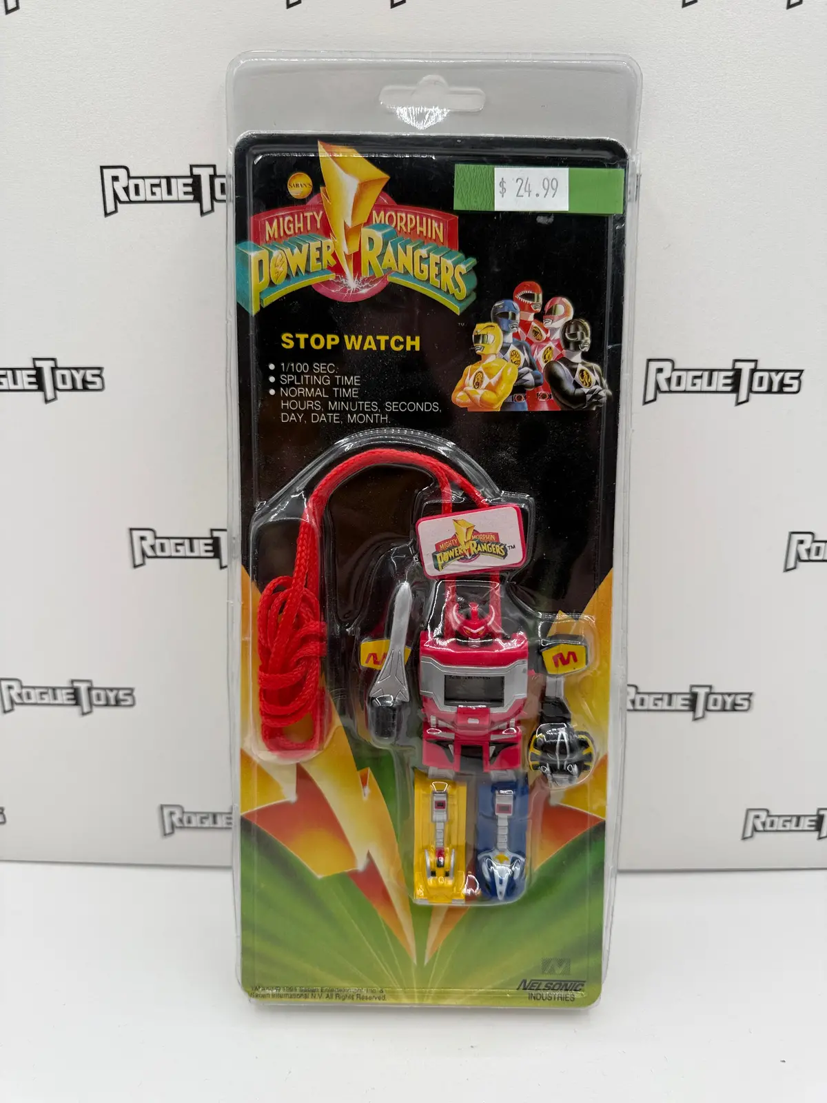 Nelsonic Industries Mighty Morphin Power Rangers Stop Watch 1
