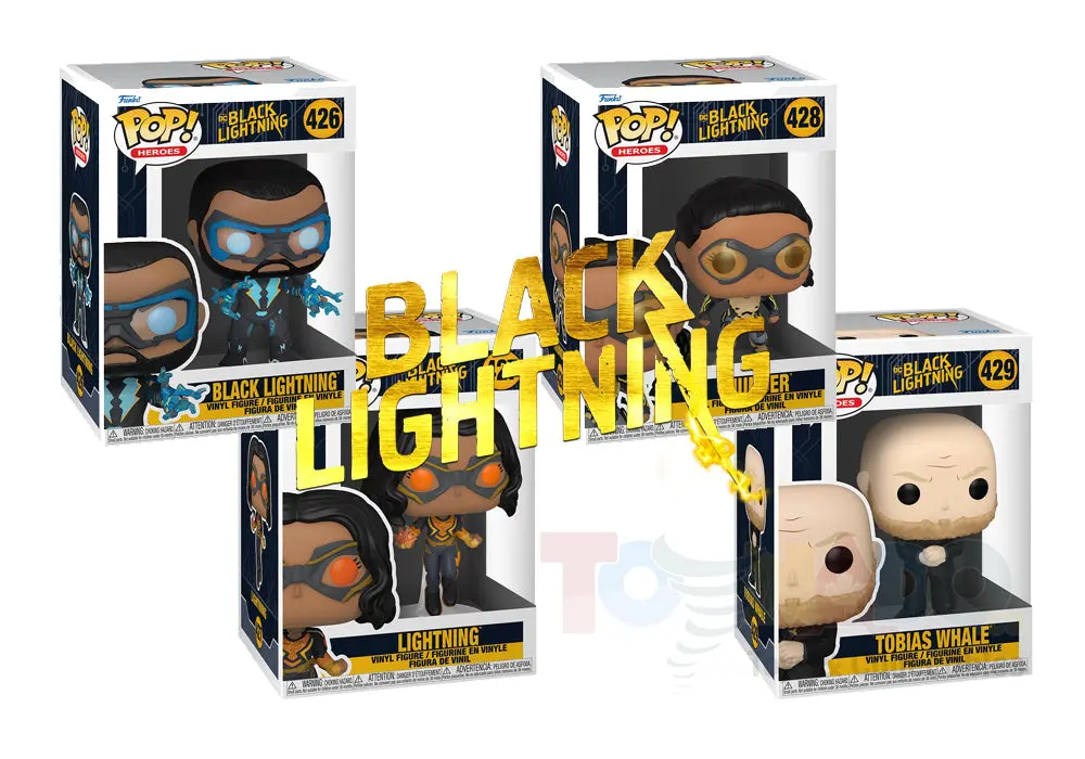 Funko Pop! Heroes #426-9 - Black Lightning - 4-Pack Vinyl Figure Bundle Low Stock 1
