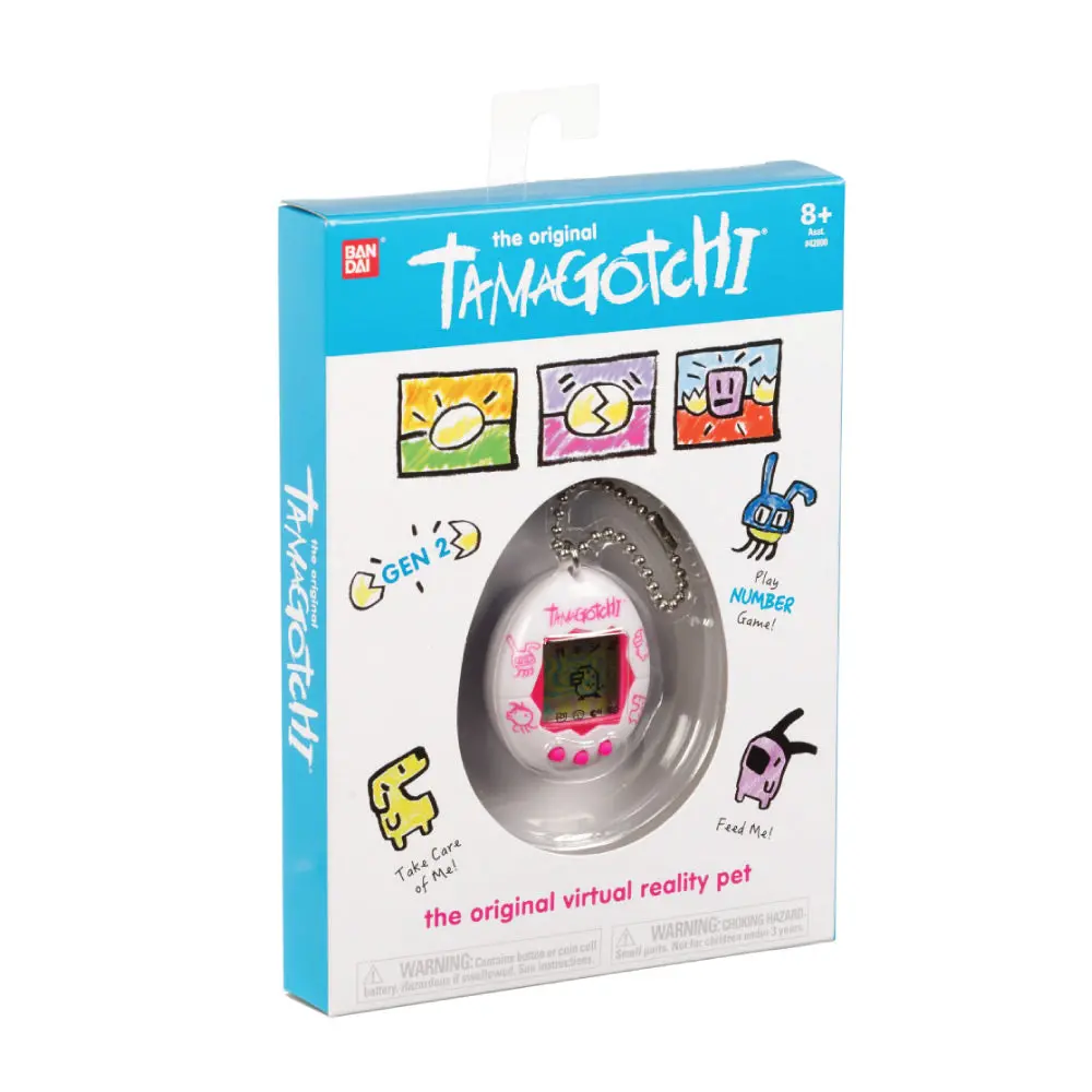 Bandai - The Original Tamagotchi (Gen 2) White And Pink Portable Electronic Game (42803) Low Stock 1