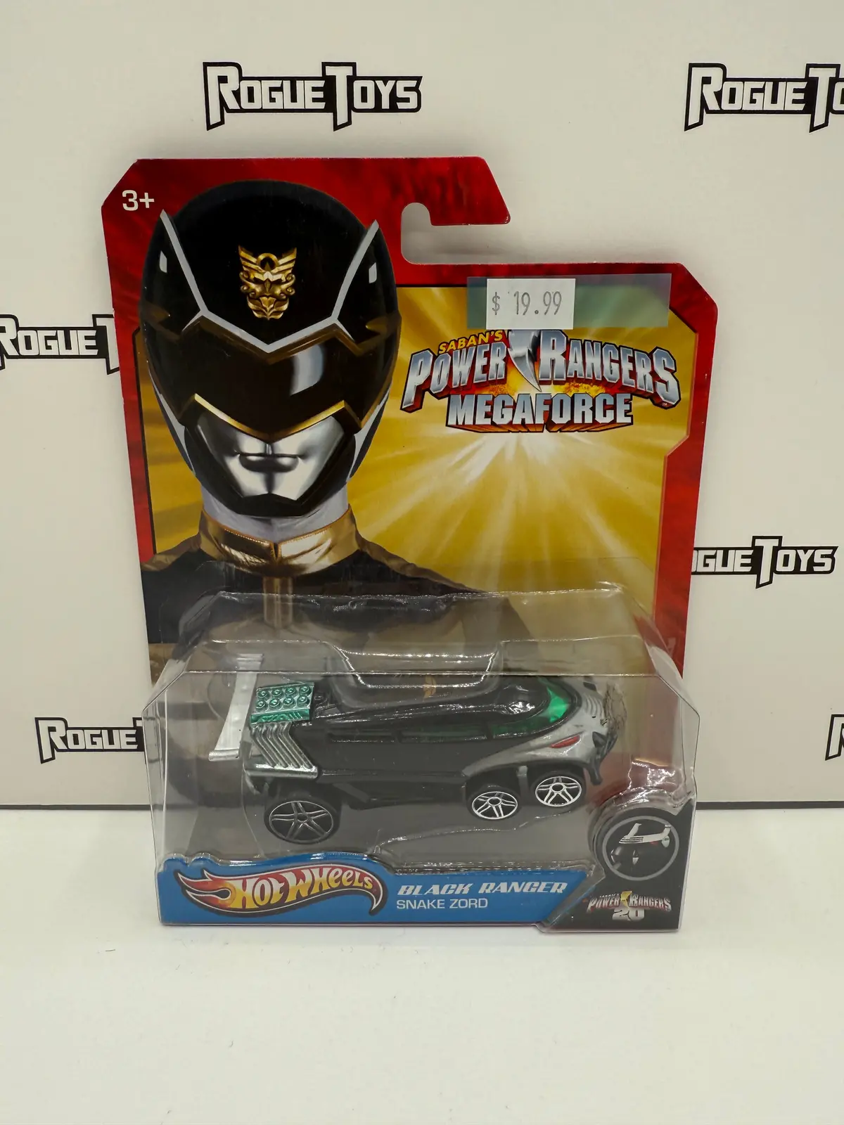 Mattel Hot Wheels Power Rangers Megaforce Black Ranger Snake Zord 1