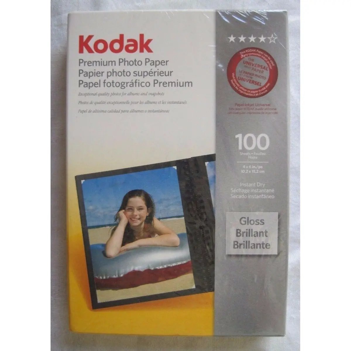 New Kodak 103 4388 4-Inch X 6-Inch Premium Photo Paper Gloss (100 Sheets) Nos 1