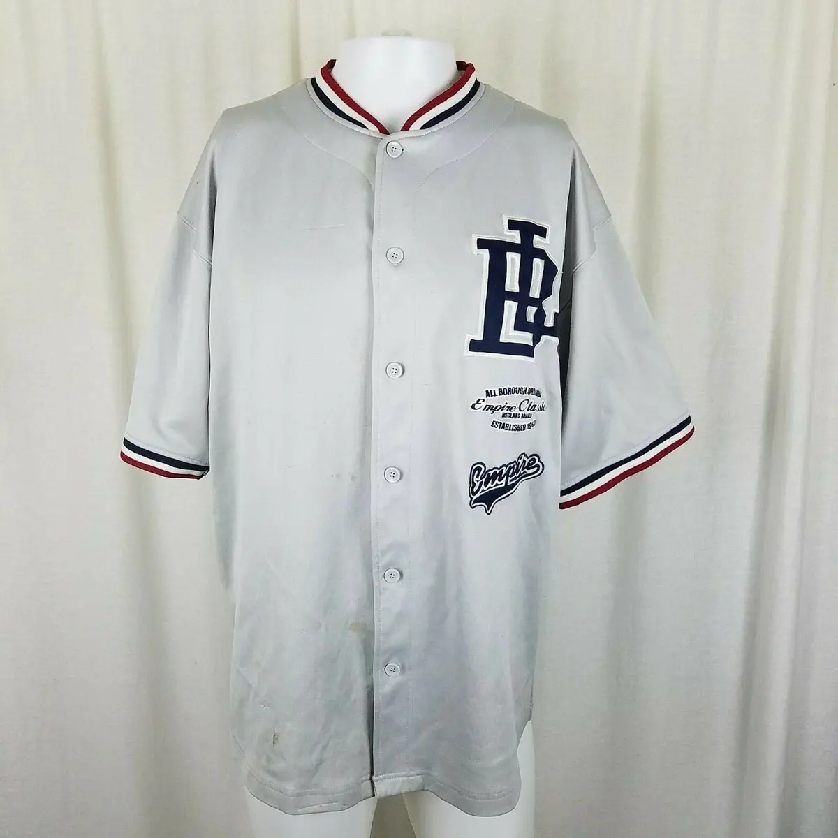 Vintage Bigland Official All Borough Empire Classic Baseball Jersey Mens L Korea 1