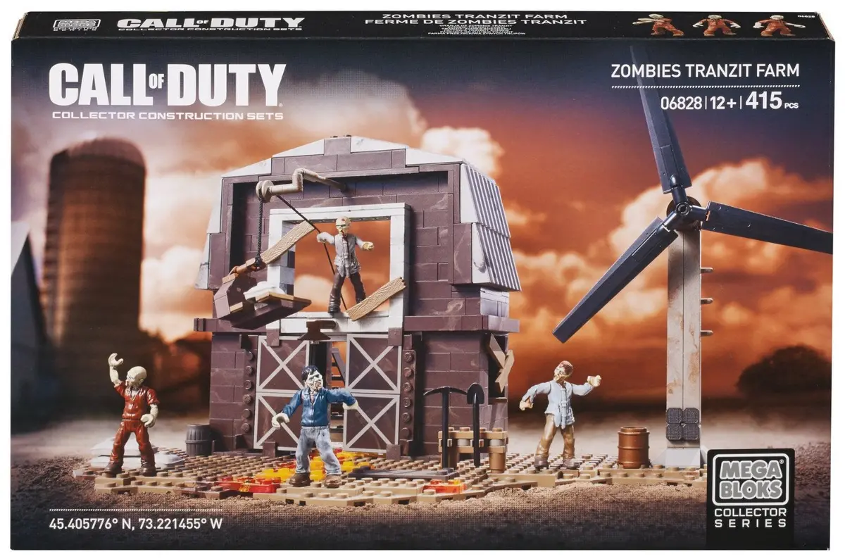 Mega Bloks - Call Of Duty - Zombies Tranzit Farm (Barn, Windmill, 4 Zombie Figures) 06828 Ultra Rare Last One! 1