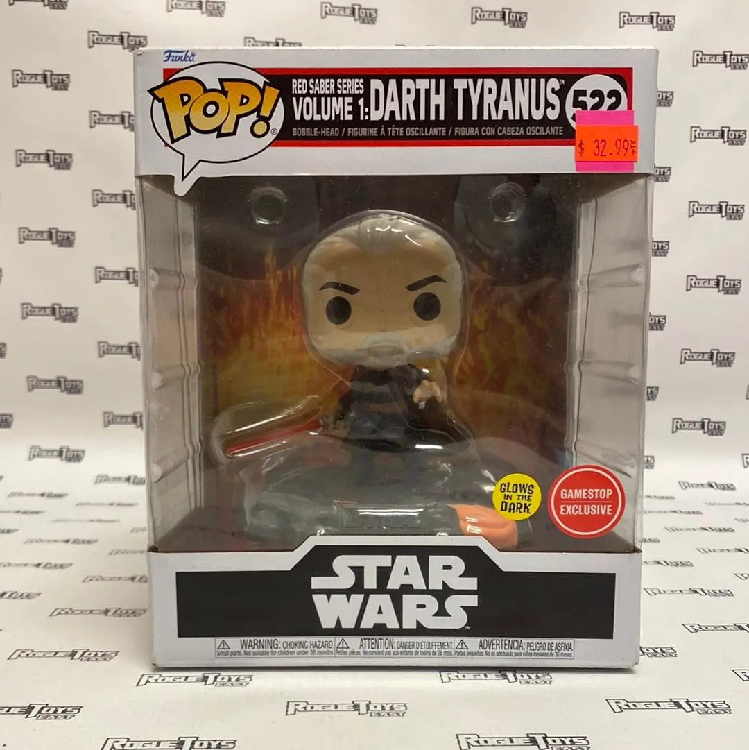 Funko Pop! Star Wars Red Saber Series Volume 1: Darth Tyranus (Glows In The Dark) (Gamestop Exclusive) 1