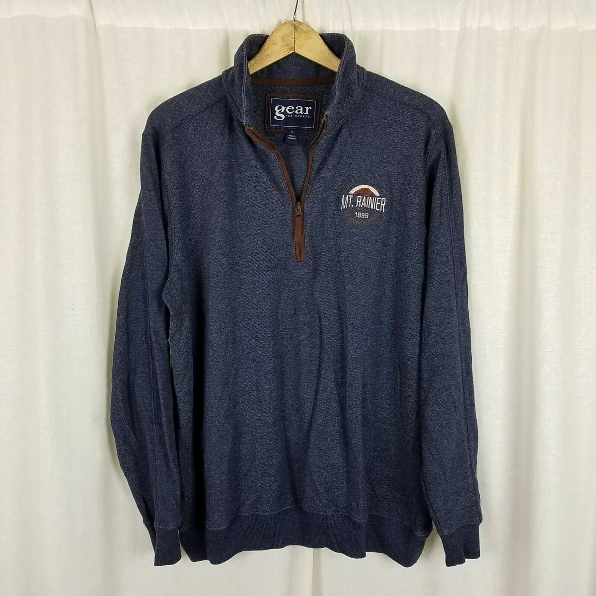 Mt Rainier Gear 1/4 Zip Pullover Shirt Sweater Jacket Mens Xl Sweatshirt Henley 1