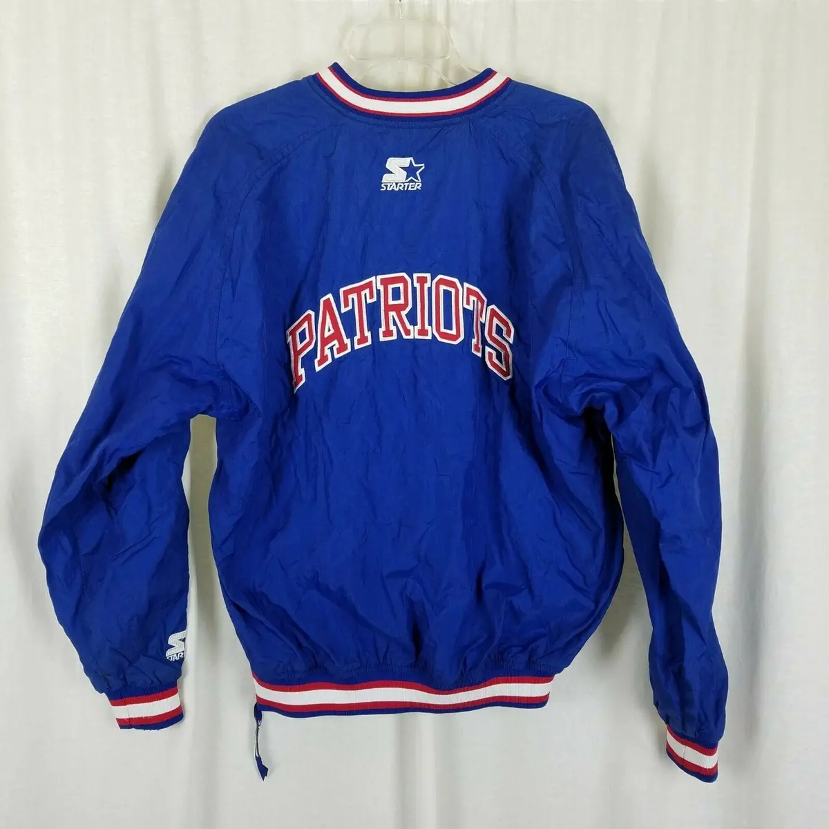 Vintage Pro Line Starter Ne Patriots Nfl T-Snap Windbreaker Shirt Jacket Mens Xl 1