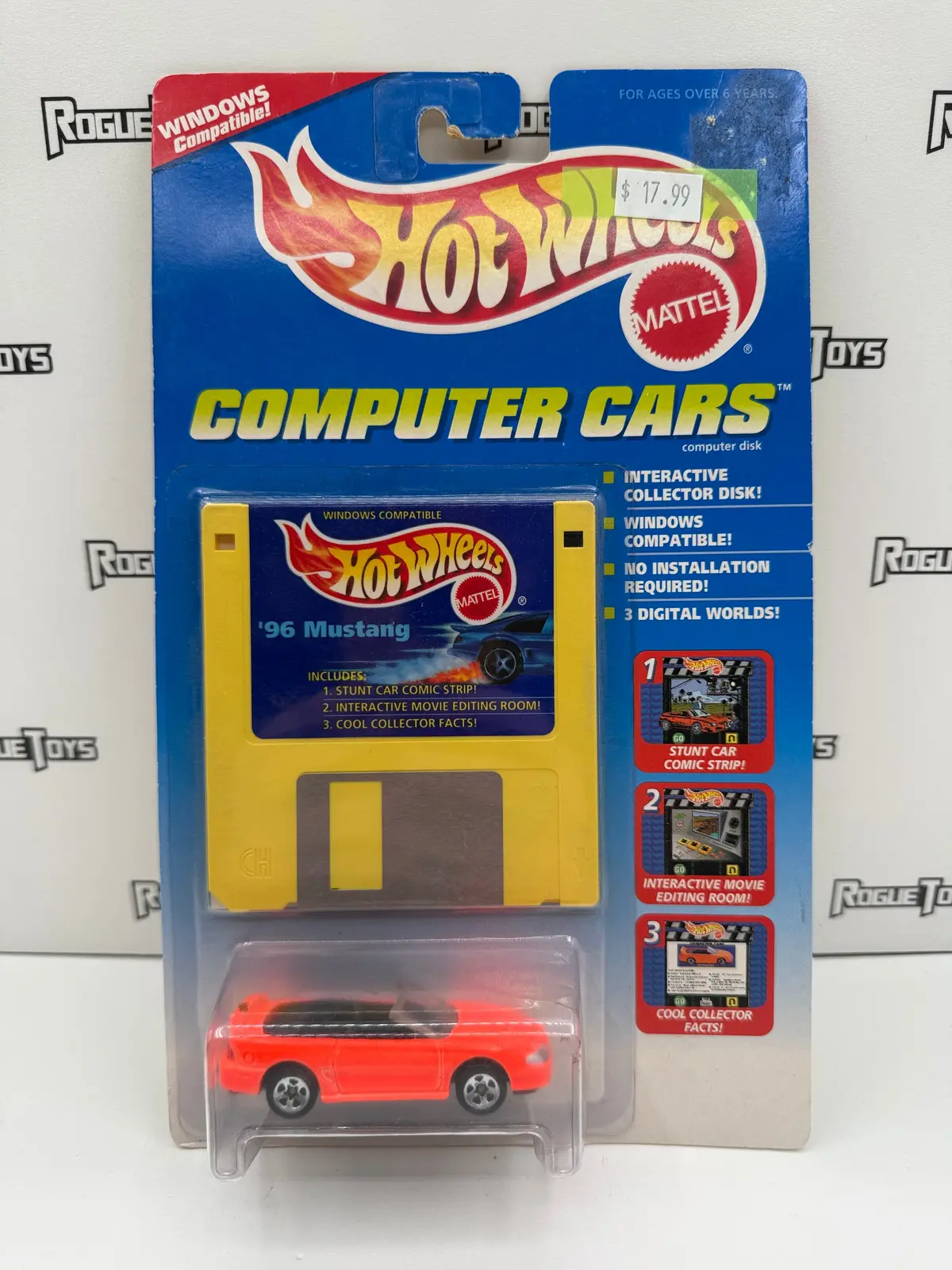 Mattel Hot Wheels Computer Cars ‘96 Mustang 1