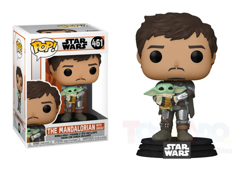 Funko Pop! Star Wars #461 - The Mandalorian - The Mandalorian (With Grogu) Vinyl Figure (54525) 1