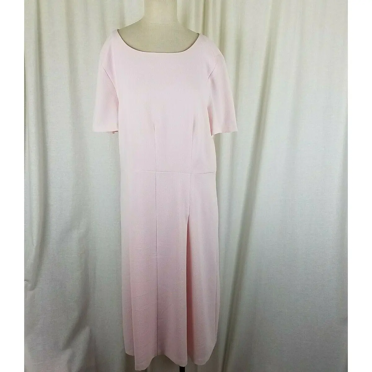 Ann Taylor Factory Fit & Flare Pale Pink Chiffon Twirl Dress Womens 16 Nwt $110 1