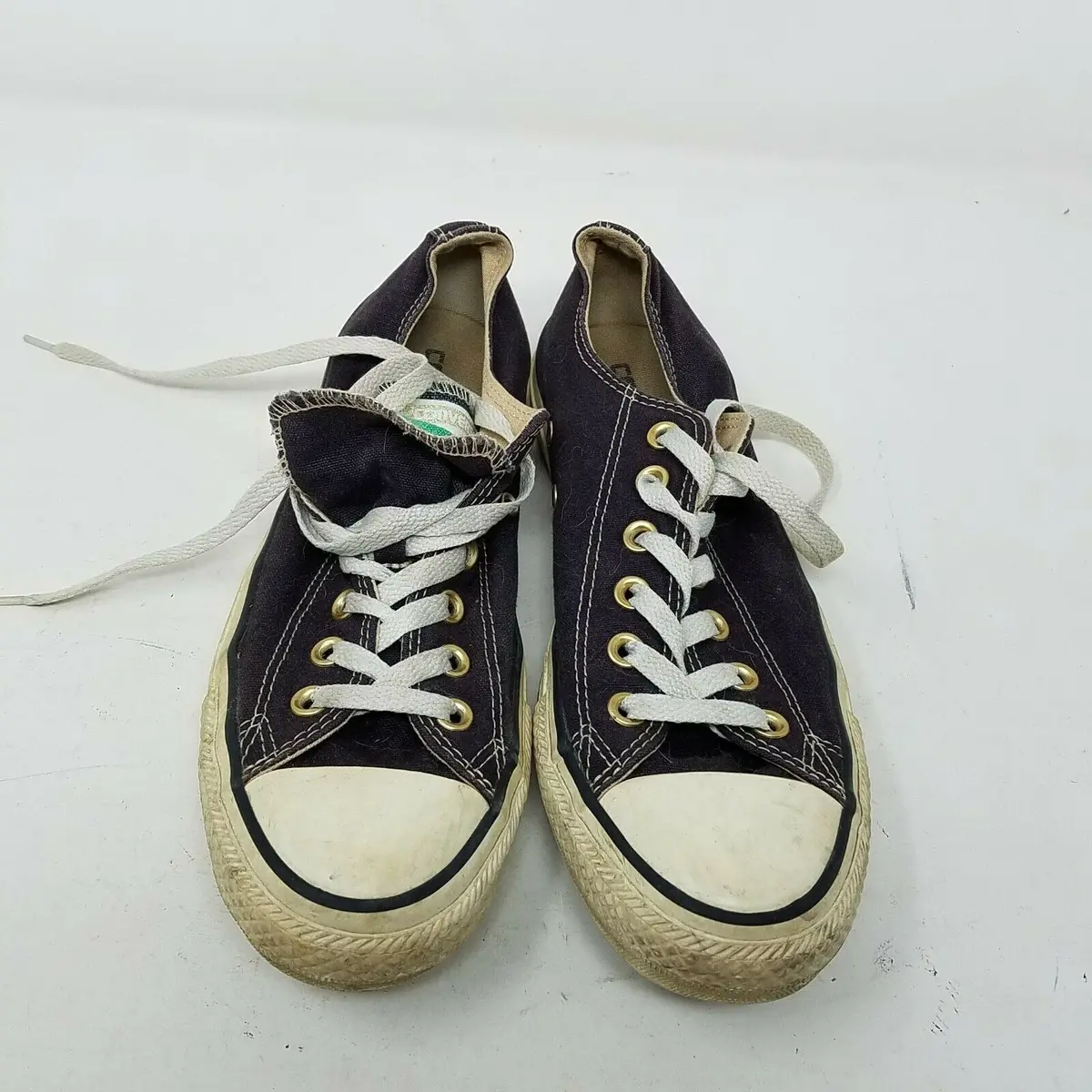 Converse All Star Black Double Tongue Lo Tops Fashion Sneakers Shoes Womens 8 2