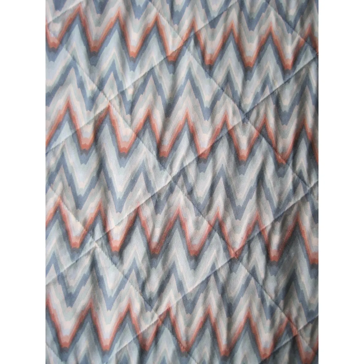 Evolution Fabric Twin Bedspread Blanket Quilted Topper Southwestern Zig Zag 80'S 1