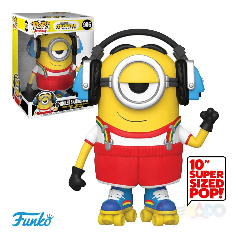 Funko Pop! Movies #906 - Minions: The Rise Of Gru - Roller Skating Stuart Jumbo 10-Inch Vinyl Figure (47811) 1