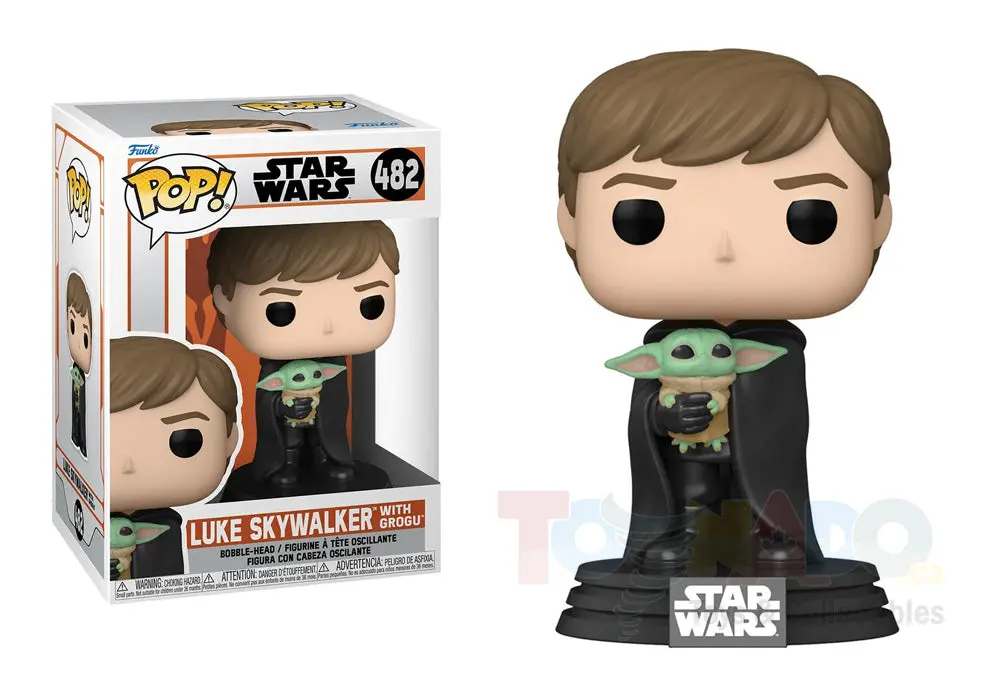 Funko Pop! Star Wars #482 - The Mandalorian - Luke Skywalker (With Grogu) Vinyl Figure 1