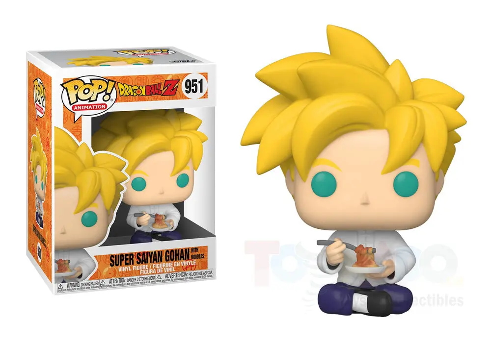 Funko Pop! Animation #951 - Dragon Ball Z - Super Saiyan Gohan (With Noodles) Vinyl Figure (48665) Low Stock 1
