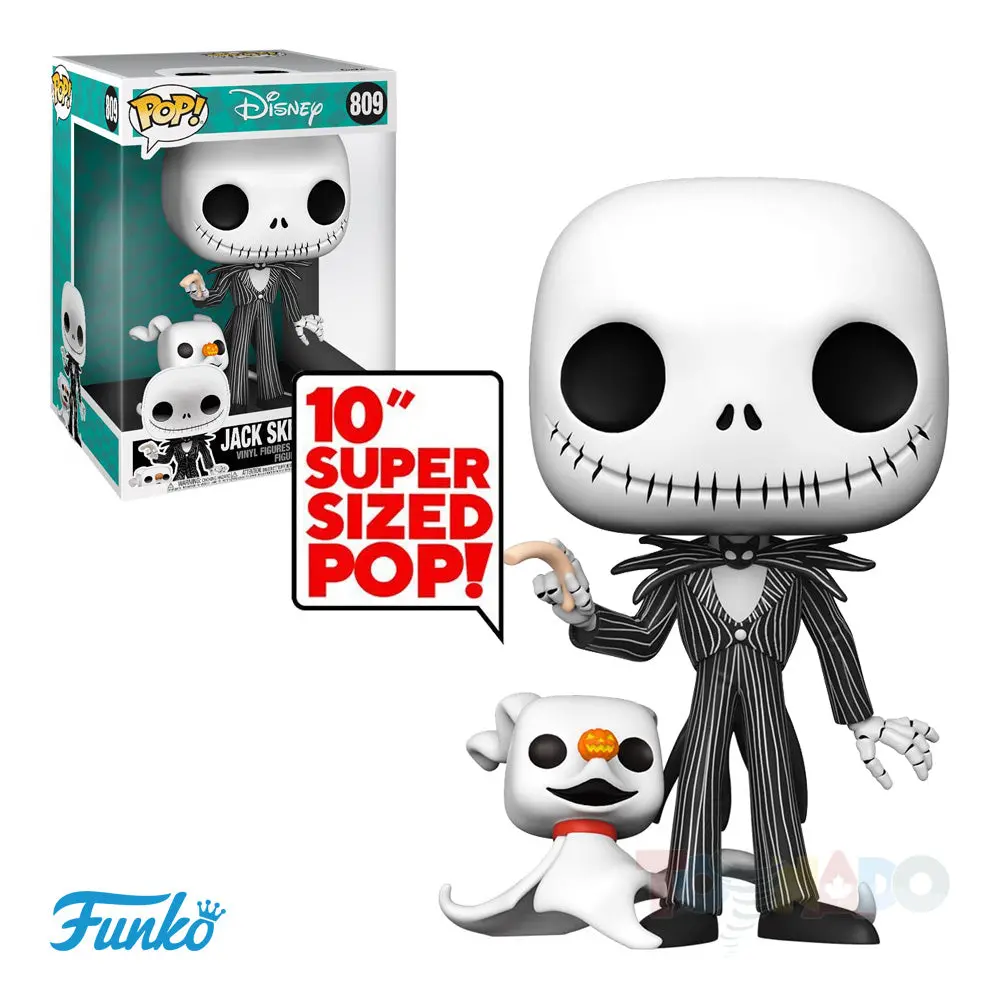 Funko Pop! Disney - The Nightmare Before Christmas - Jack Skellington With Zero Jumbo 10-Inch Vinyl Figure (49006) Last One! 1
