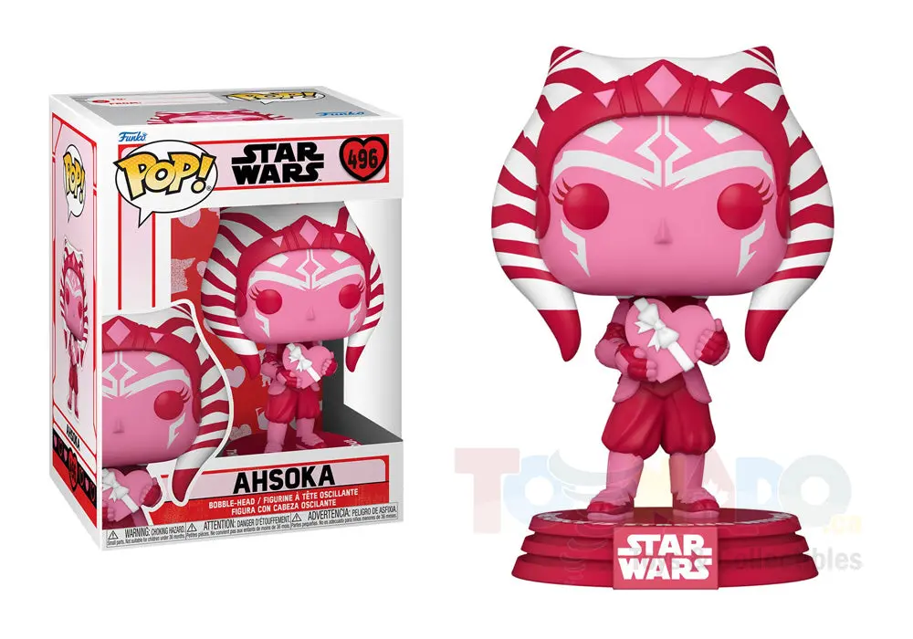 Funko Pop! Star Wars #496 - The Clone Wars - Ahsoka (Valentines) Vinyl Figure Low Stock 1