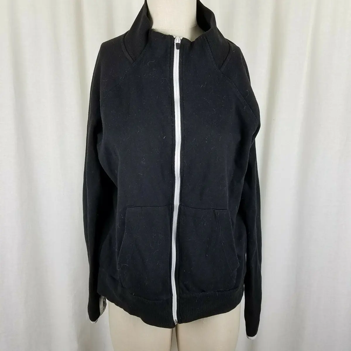 Reebok Performance Funnel Neck Zip Up Sweatshirt Jacket Womens Xl Athletic Wear 1