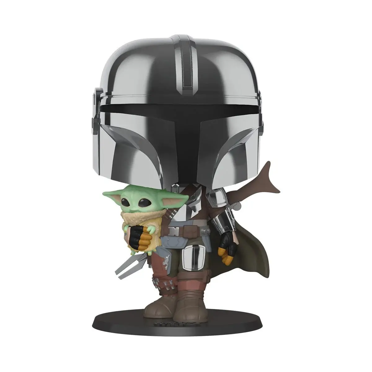 Funko Pop! Star Wars: The Mandalorian #380 The Mandalorian (Chrome) Jumbo 10-Inch Vinyl Figure 49931 Low Stock 1