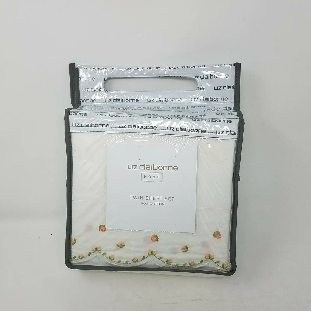 Vintage Liz Claiborne Home Avril Twin Sheet Set 100% Cotton 240 Thread Count 1