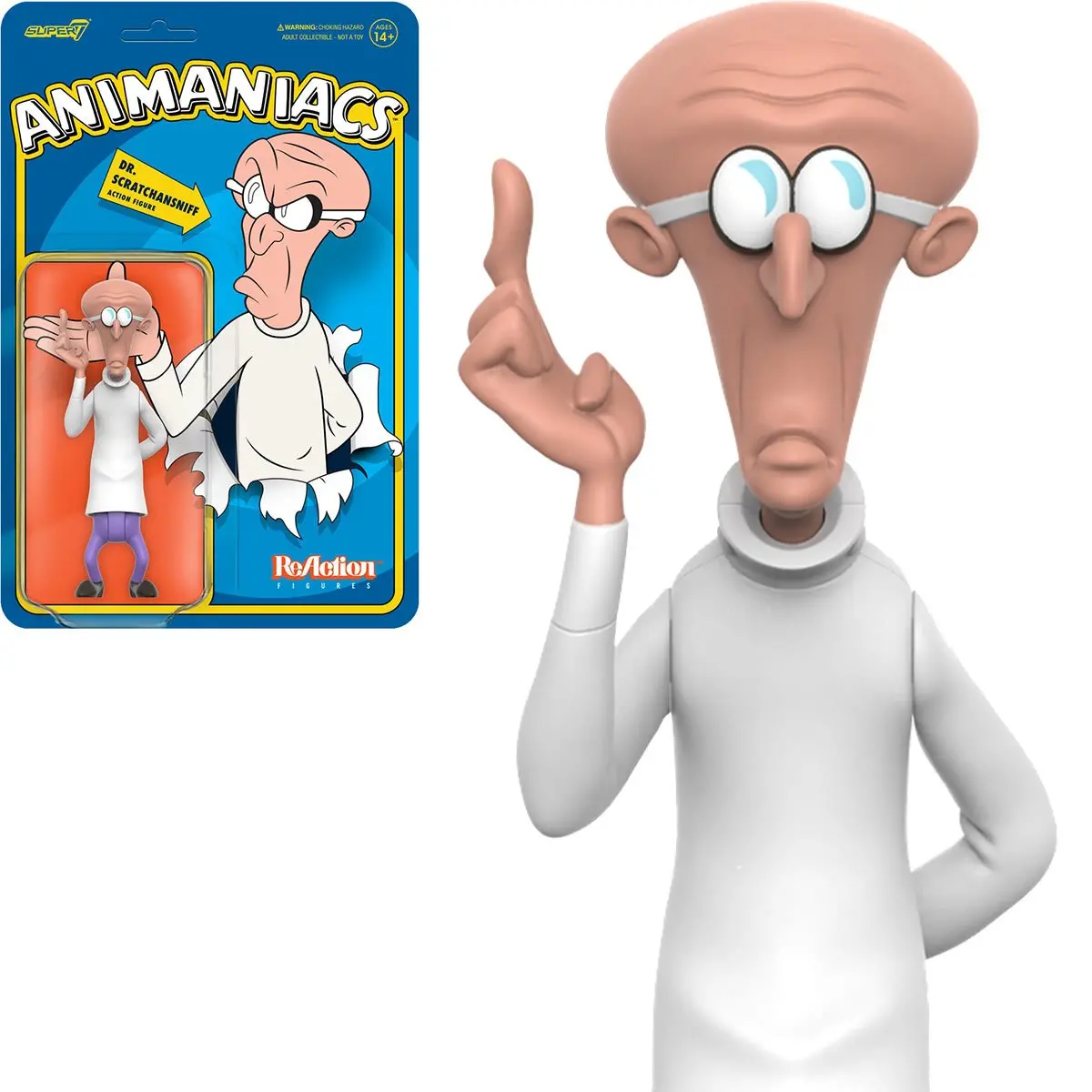 Super7 Reaction Figures - Animaniacs - Dr. Scratchansniff Action Figure (82349) 1