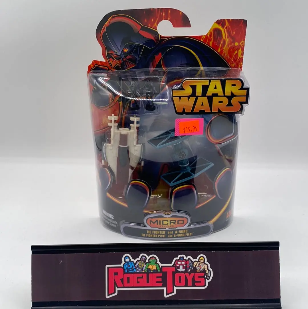Hasbro Star Wars Micro Vehicles Tie-Fighter & A-Wing W/ Pilots 1