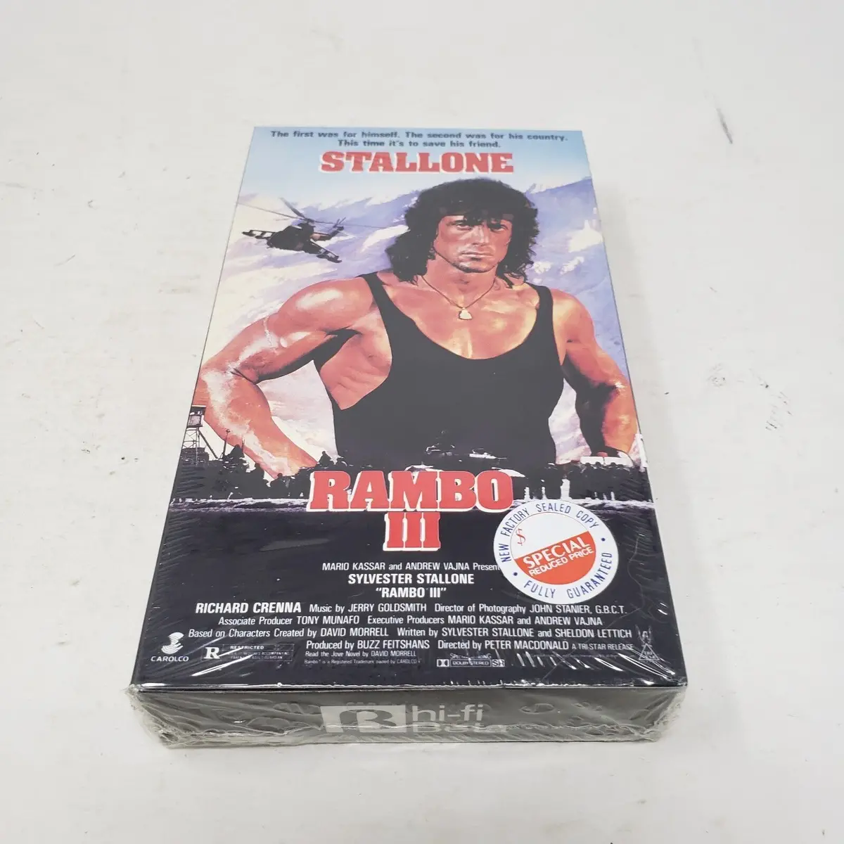 Rambo Iii Betamax Beta Factory Sealed Watermarks 1988 Not Vhs Barcode On Spine 1