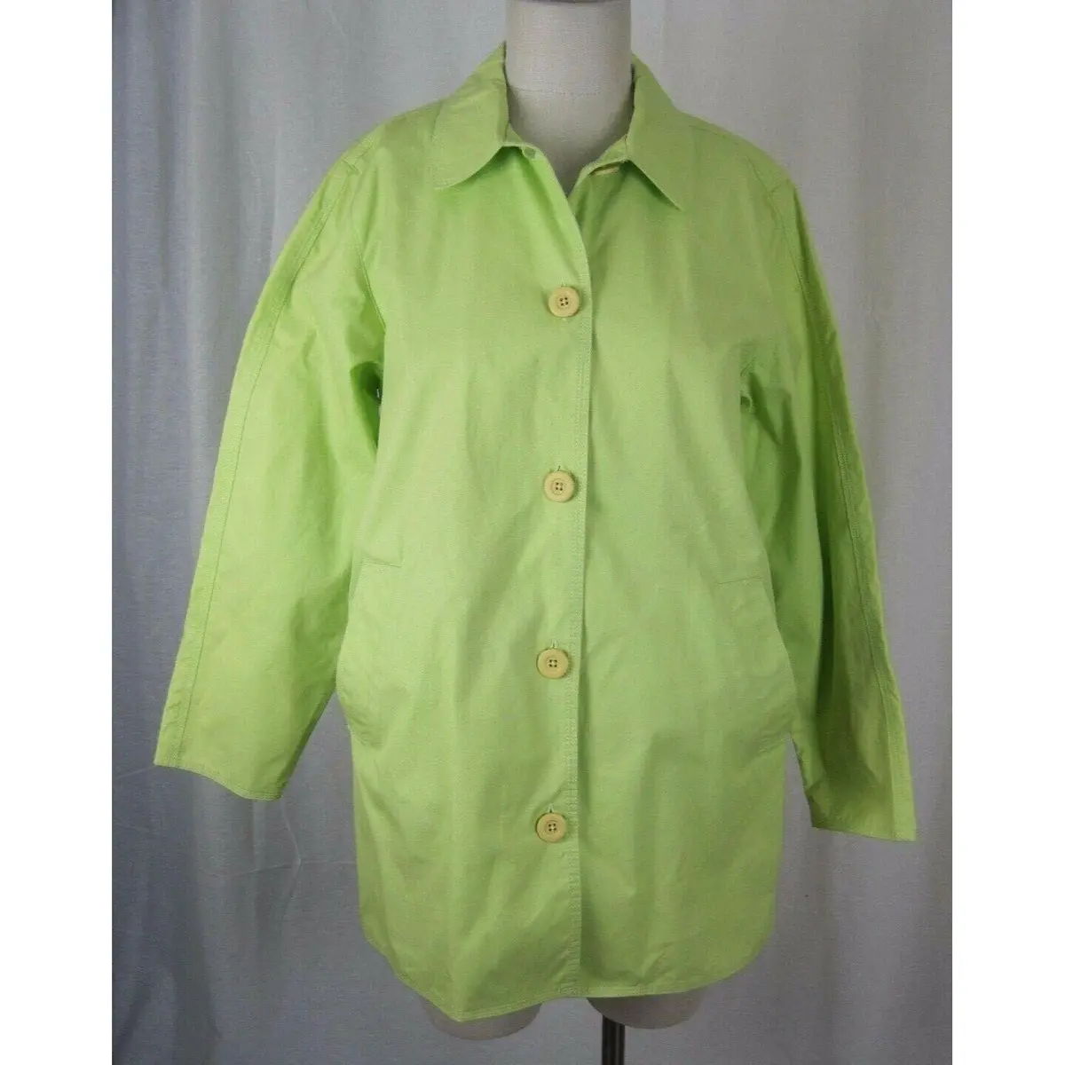 Ll Bean Petites All Weather Lightweight Cotton Trench Barn Coat Jacket Womens Ps 1