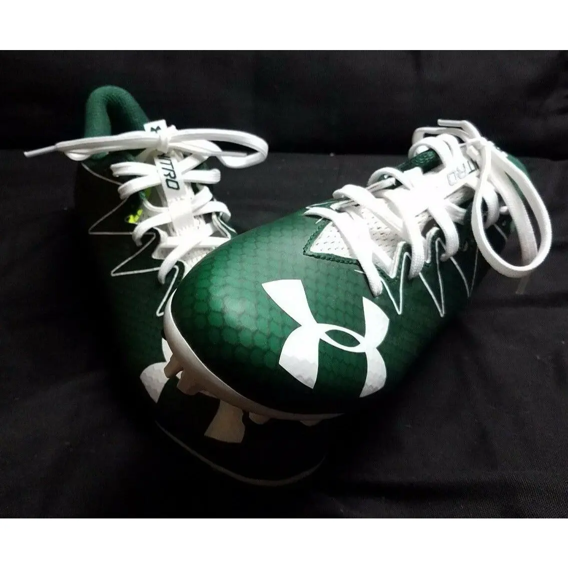 Under Armour Nitro Factory Samples Football Cleats Green Mens 9 Sms Sample White 1