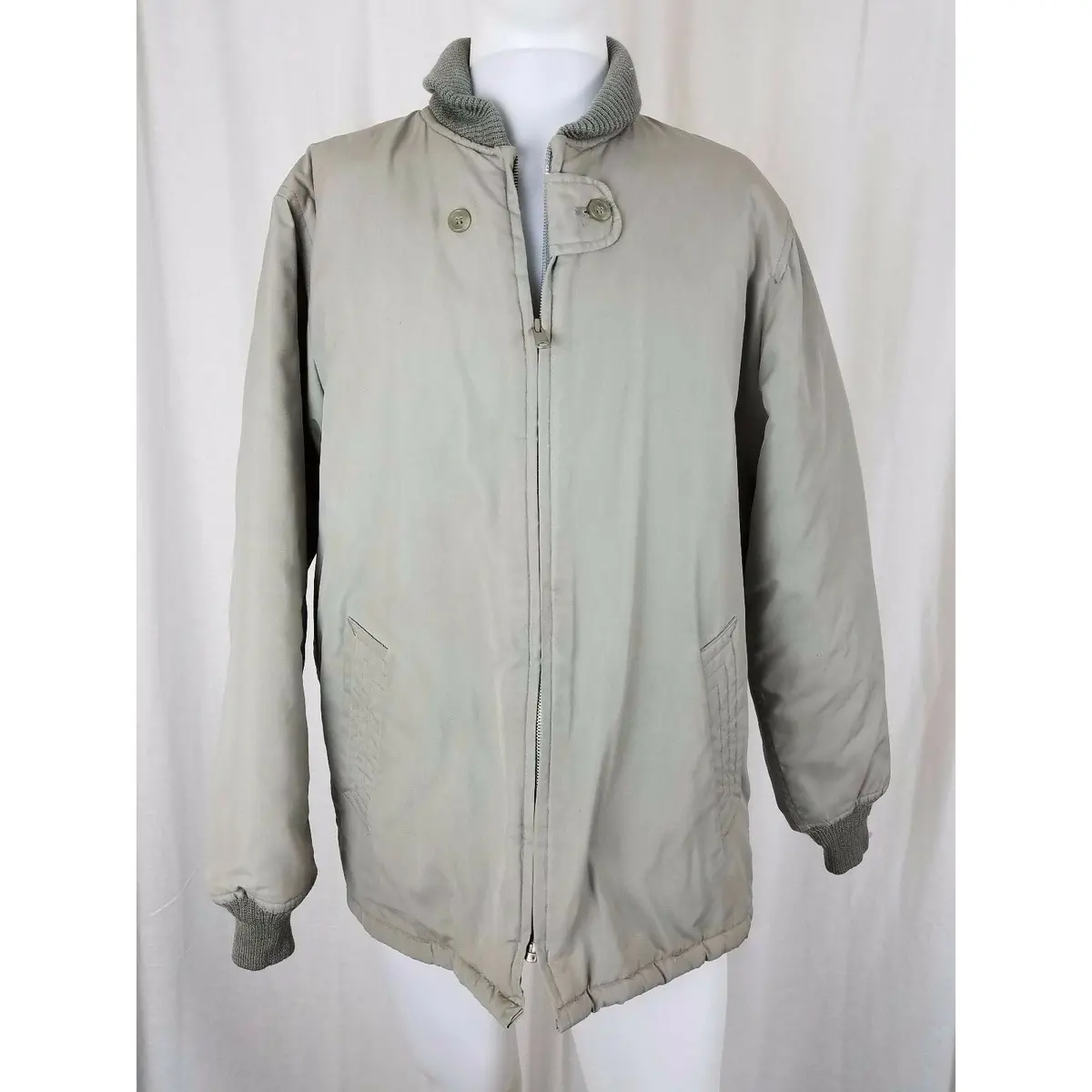 Vintage Kentfield Rockabilly Car Club Clicker Jacket Knit Shawl Collar Mens 40L 1