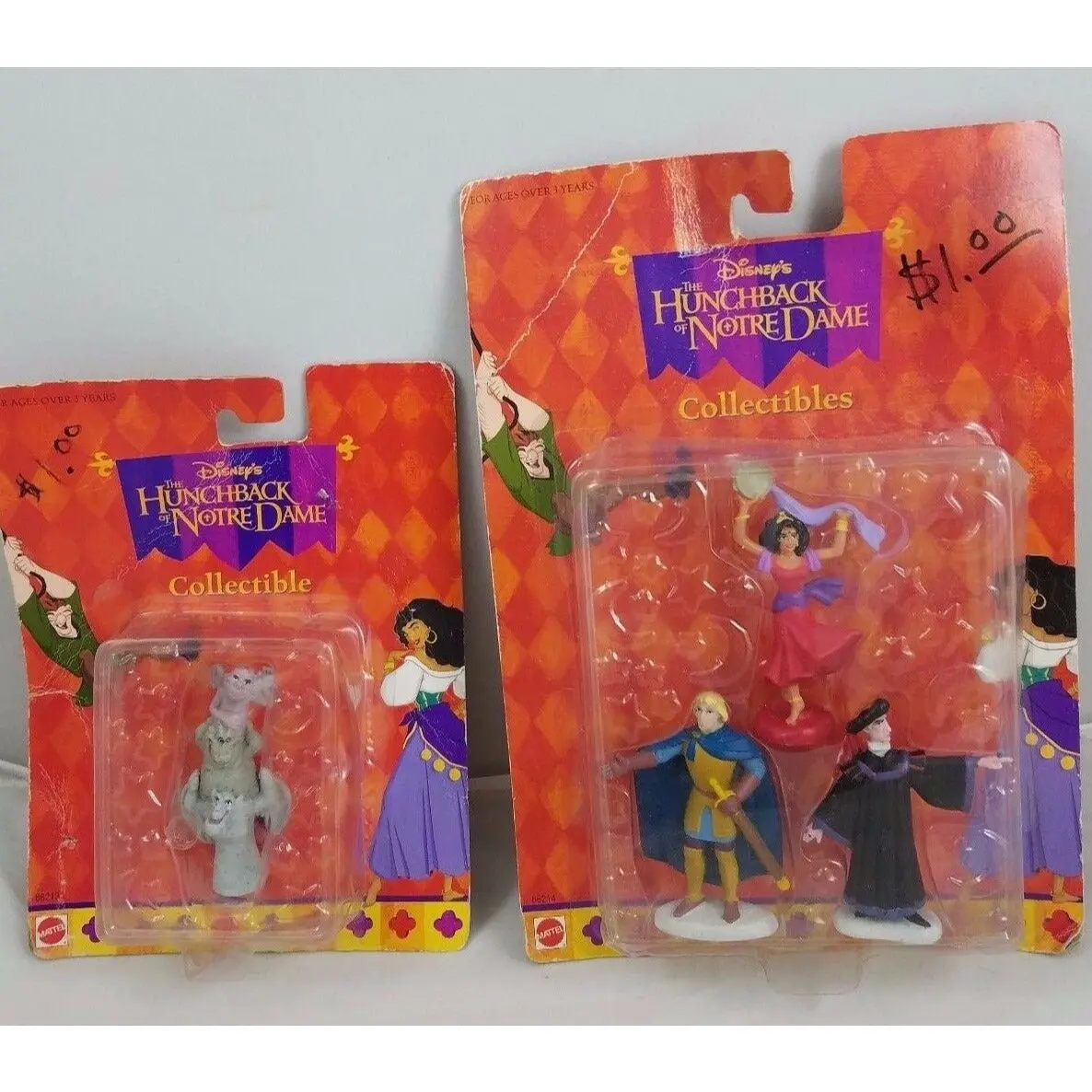 Vintage Disney Hunchback Of Notre Dame Action Figure Mini Figures Set Gargoyles 1