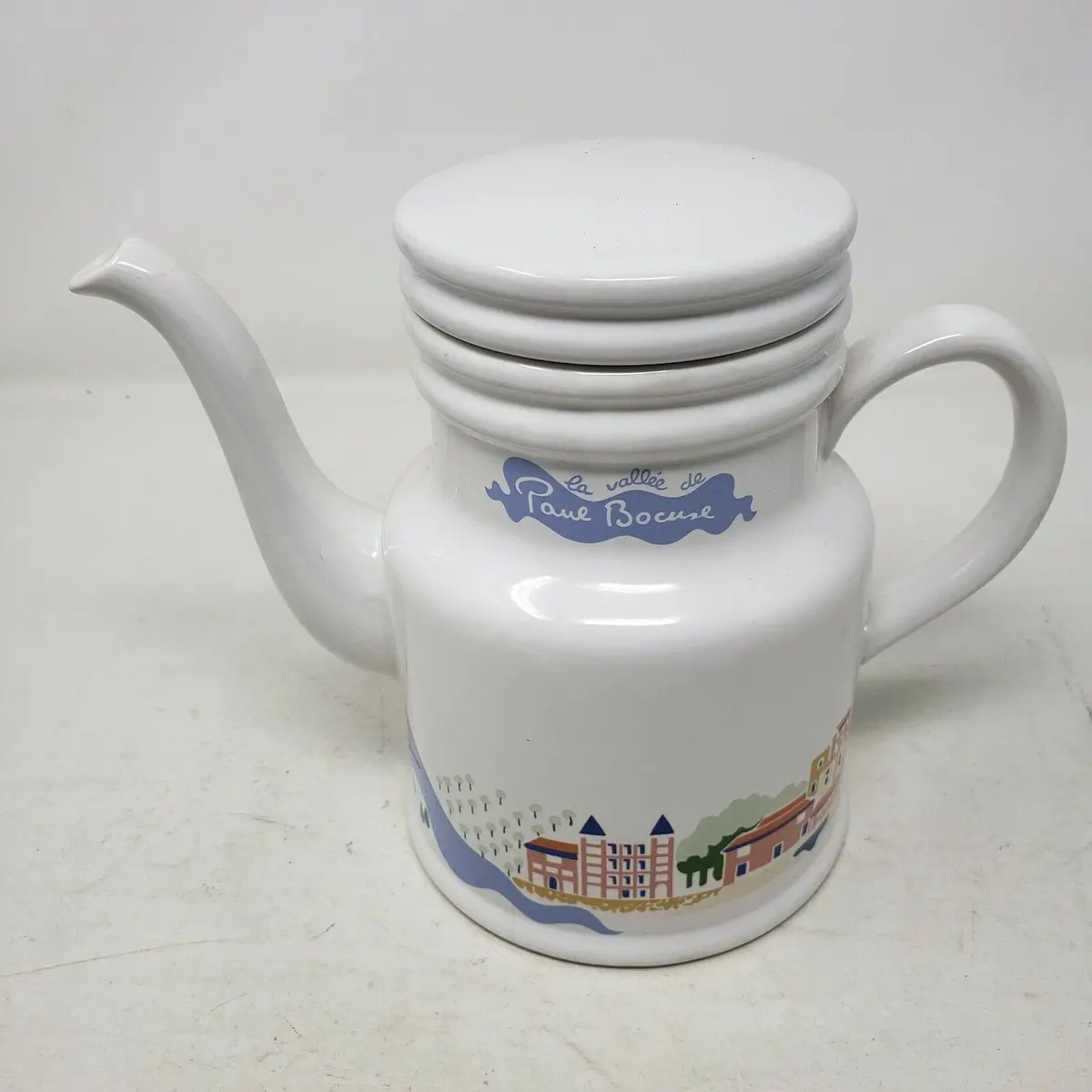 Paul Bocuse La Vallee De Teapot Coffee Pot Carafe Countryside Village 1987 Japan 1
