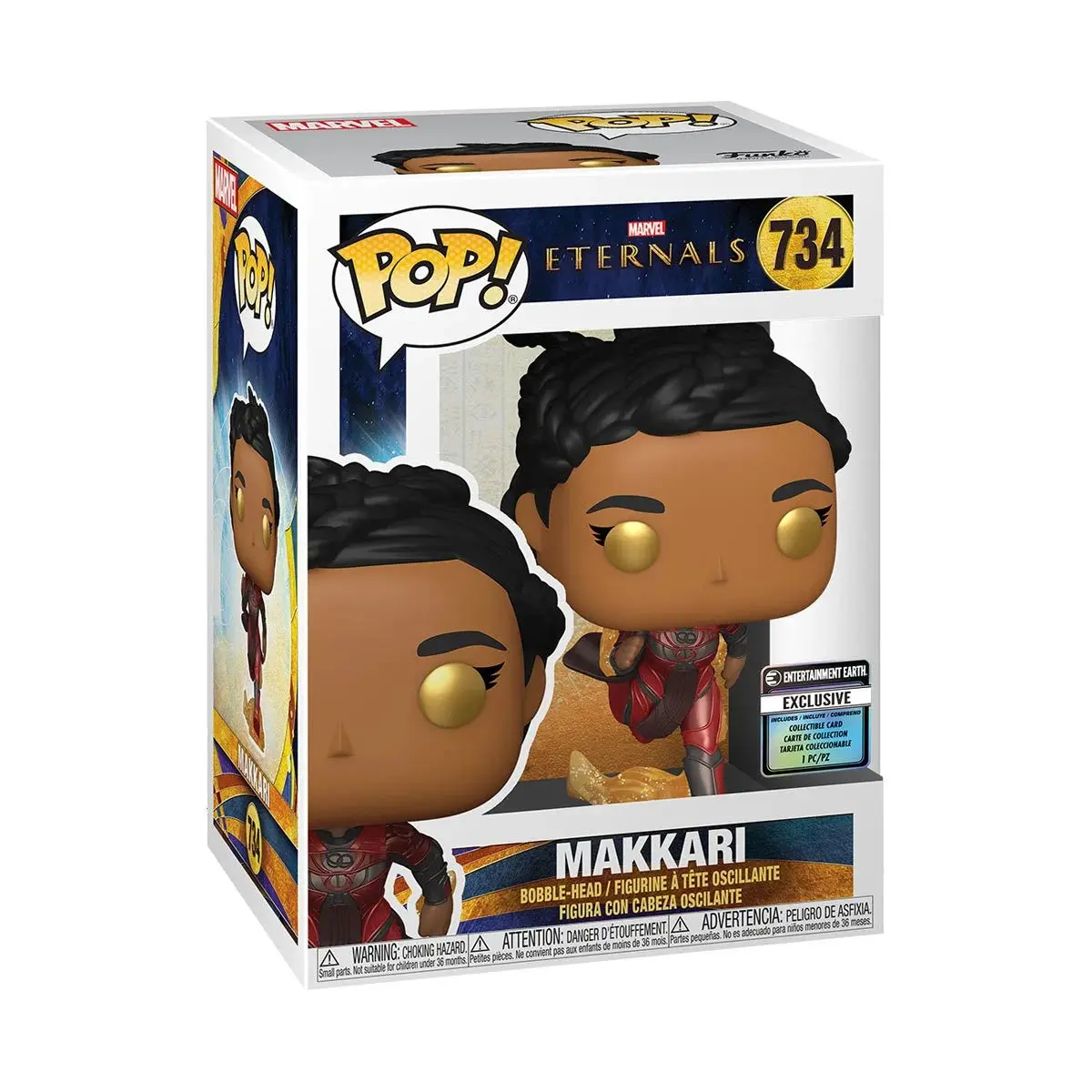 Funko Pop Marvel Eternals 734 Makkari (Entertainment Earth Exclusive) Vinyl W/Collectible Card 50785 Low Stock 1